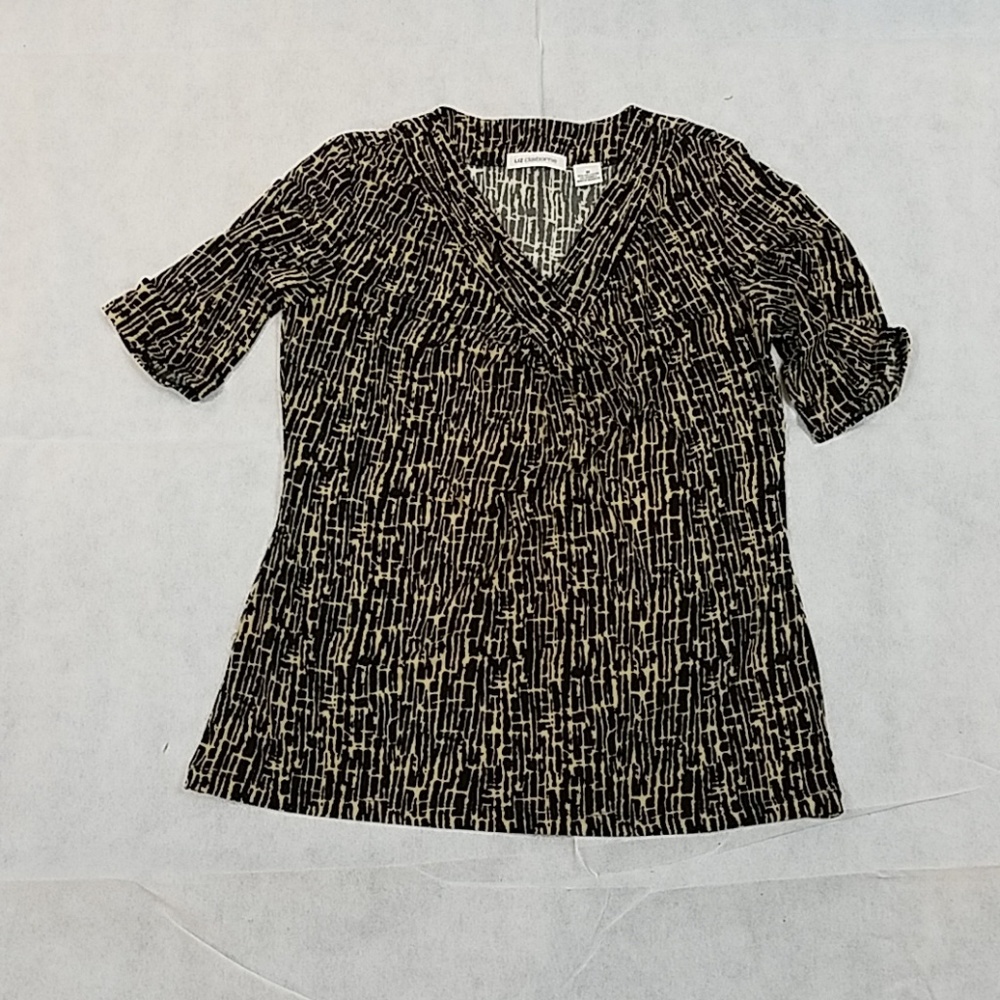 Liz Claiborne black and beige modern leopard